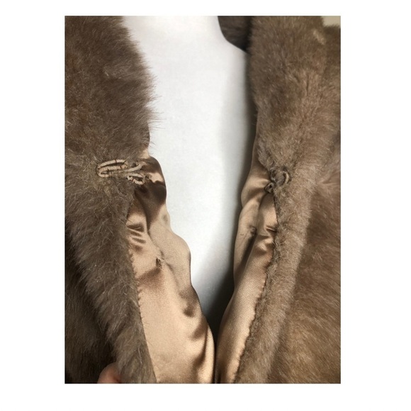 Vintage Faux Fur Capelet Stole 60’s Susan Lynn Faux Fur Sz S - Picture 8 of 13